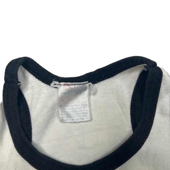 Vintage 80s Looney Tunes Daffy Duck Running Marathon Tank Top White Toddler 6 - Picture 5 of 5